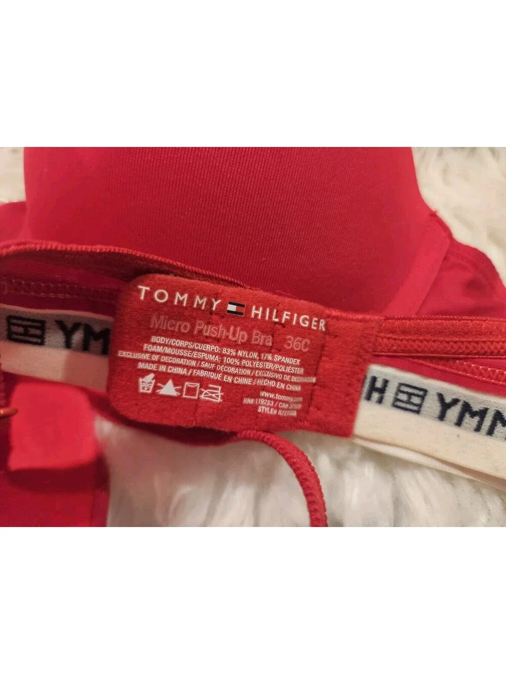 Size 36 C Nautica Hilfiger Camuto Ashley 4 Bras Bra Red Blue Nude Lace Underwire